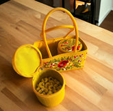 Wholesale  Rectangular Shape 1 Basket With 2 Boxes For Return Gift, Embroidery Traditional For Return Gift, Wedding Favor, Anniversary Gift